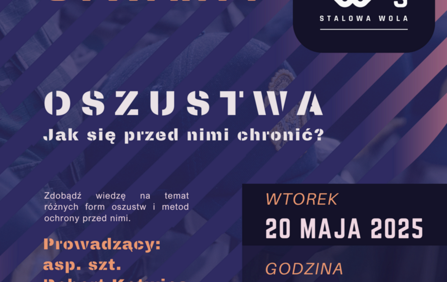 Zdjęcie do  Bezpieczny Senior - Wykład w CAS już 20 maja! 