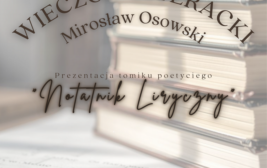 Zdjęcie do Wiecz&oacute;r literacki w CAS &ndash; Mirosław Osowski