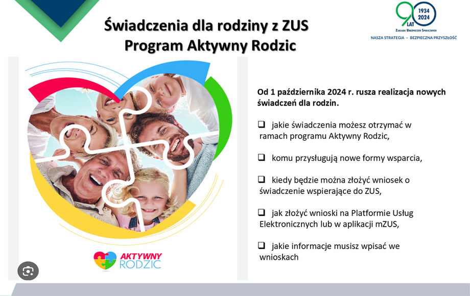 Zdjęcie do Dyżur Ekspert&oacute;w ZUS -  Program Aktywny Rodzic