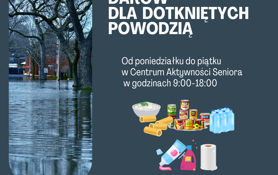 Zdjęcie do ZBI&Oacute;RKA DAR&Oacute;W  DLA  DOTKNIĘTYCH POWODZIĄ