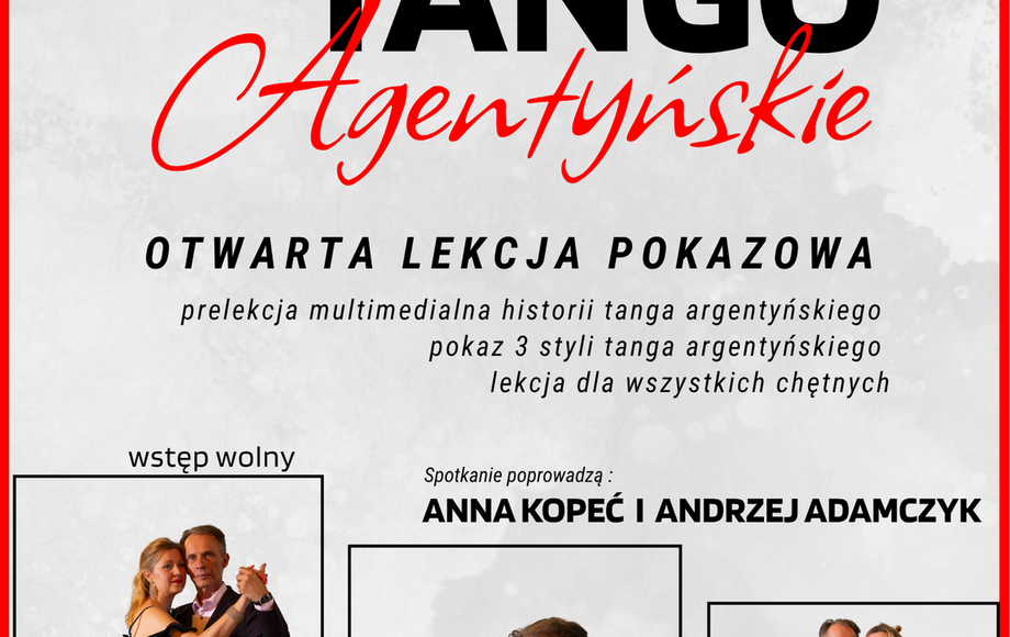 Zdjęcie do Otwarta lekcja pokazowa tanga argentyńskiego