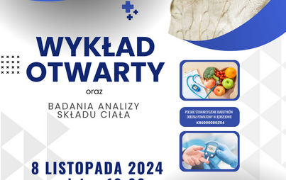 Zdjęcie do Wykład Otwarty w dziedzinie dietetyki i edukacji diabetologicznej