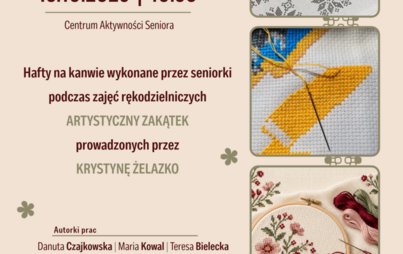 Zdjęcie do &bdquo;Artystyczny zakątek&rdquo; &ndash; zapraszamy na wernisaż wystawy haftu na kanwie