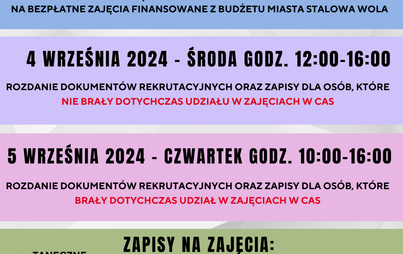 Zdjęcie do NAB&Oacute;R NA ZAJĘCIA CYKL 2 WRZESIEŃ-GRUDZIEŃ 2024 !!!