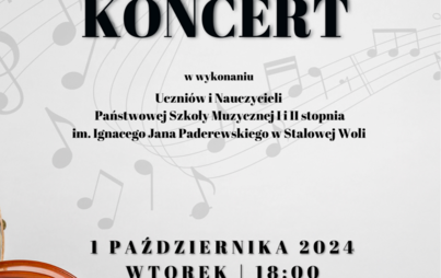 Zdjęcie do Koncert z okazji Międzynarodowego Dnia Seniora we wsp&oacute;łpracy z Państwową Szkołą Muzyczną I i II stopnia w Stalowej Woli.