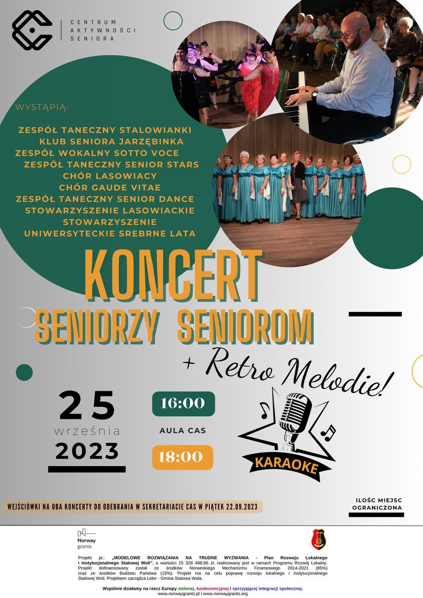 Plakat Koncert Seniorzy Seniorom